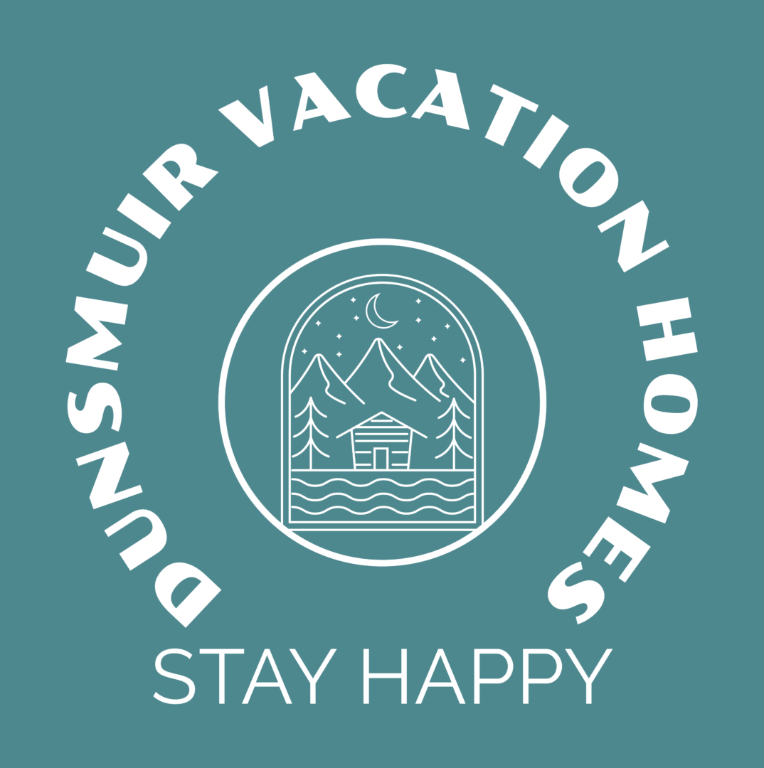 A logo of dunsmuir vacation homes